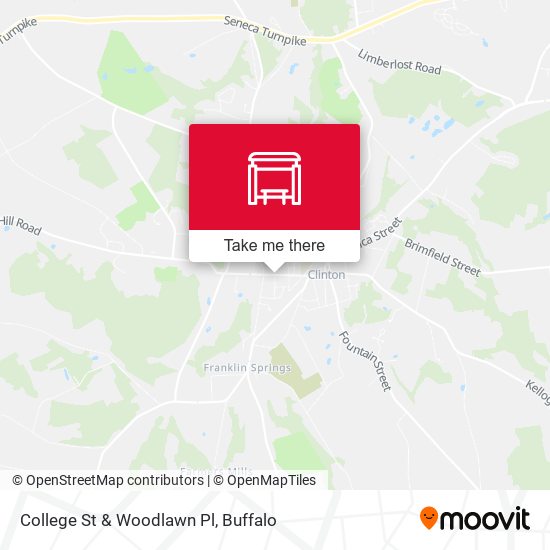 College St & Woodlawn Pl map