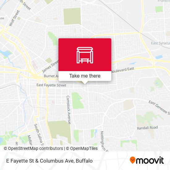 E Fayette St & Columbus Ave map