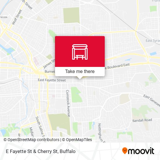 E Fayette St & Cherry St map