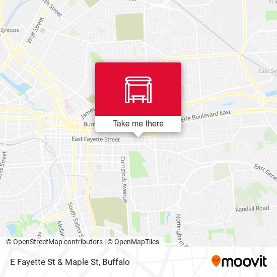 E Fayette St & Maple St map