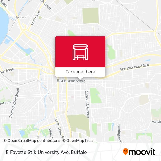 E Fayette St & University Ave map