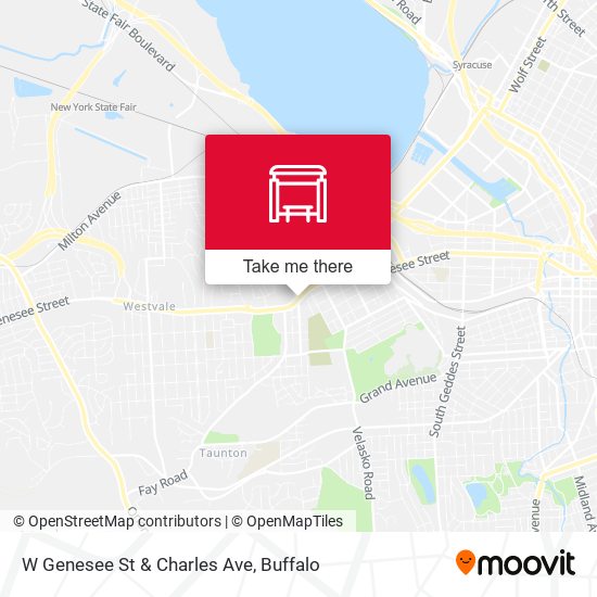 W Genesee St & Charles Ave map