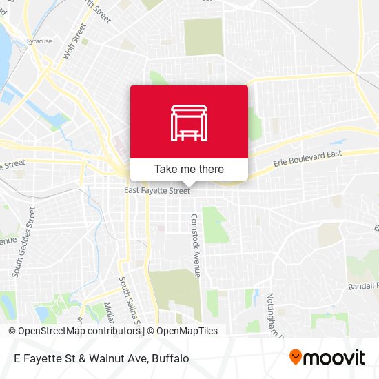 Mapa de E Fayette St & Walnut Ave