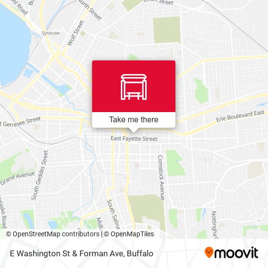E Washington St & Forman Ave map
