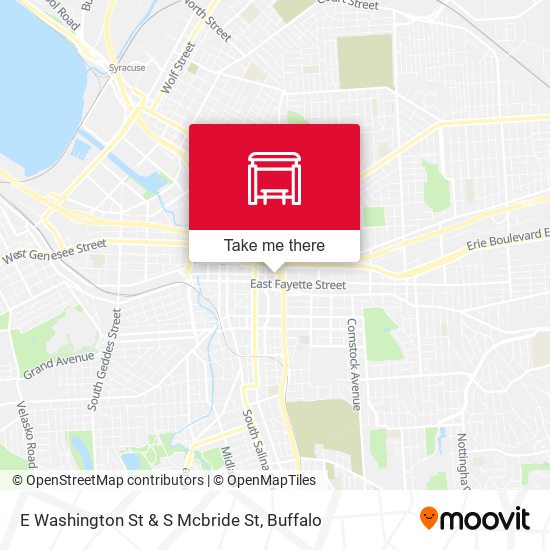 E Washington St & S Mcbride St map
