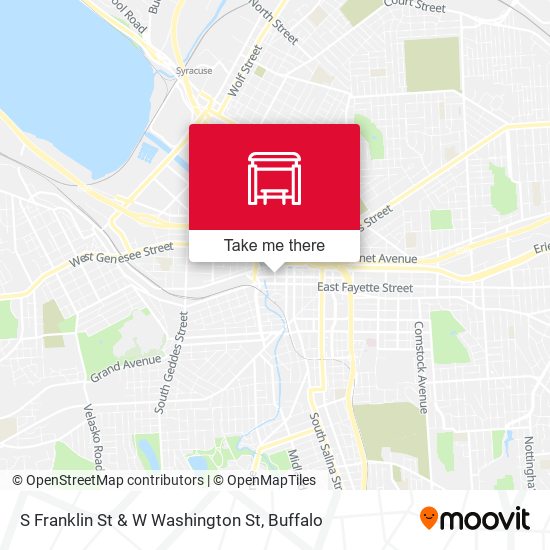 S Franklin St & W Washington St map
