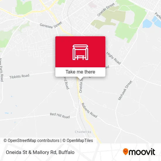 Oneida St & Mallory Rd map