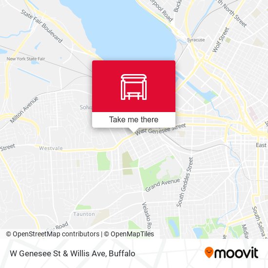 W Genesee St & Willis Ave map