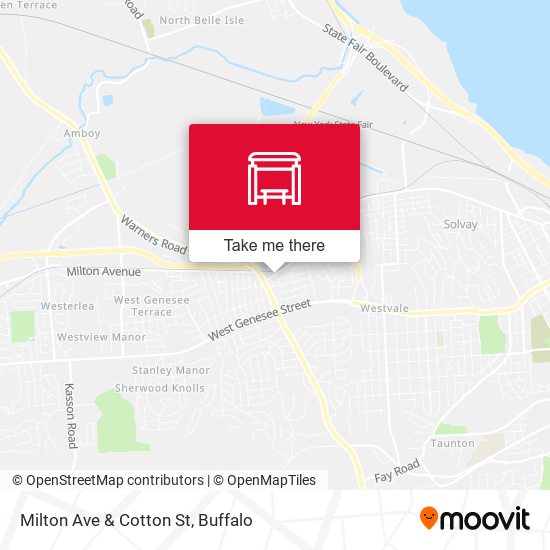 Milton Ave & Cotton St map