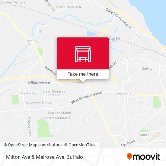 Milton Ave & Melrose Ave map