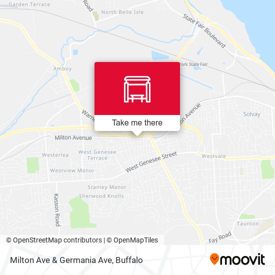 Milton Ave & Germania Ave map