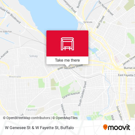 W Genesee St & W Fayette St map