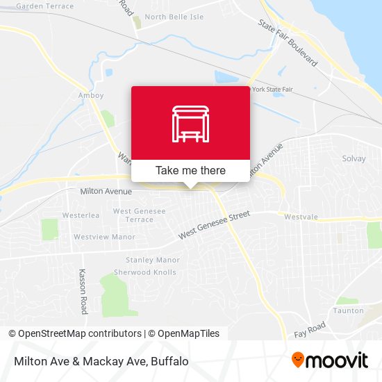 Milton Ave & Mackay Ave map