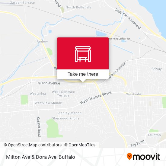 Milton Ave & Dora Ave map