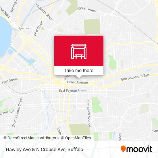 Hawley Ave & N Crouse Ave map