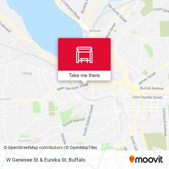 W Genesee St & Eureka St map