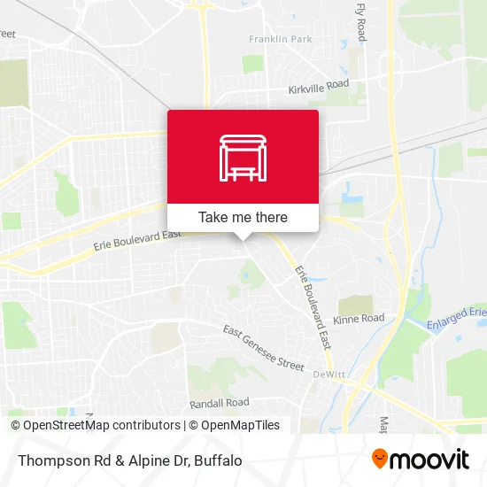 Thompson Rd & Alpine Dr map