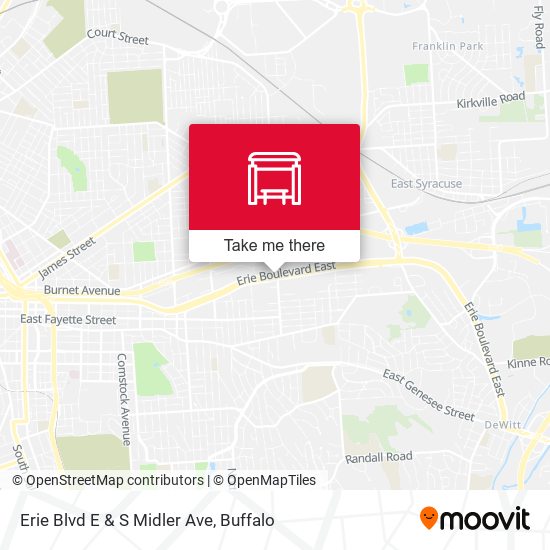 Mapa de Erie Blvd E & S Midler Ave