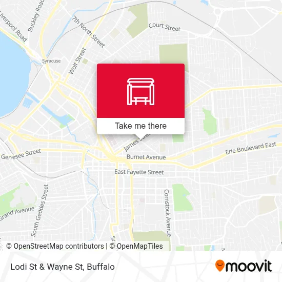 Lodi St & Wayne St map