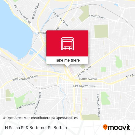 N Salina St & Butternut St map