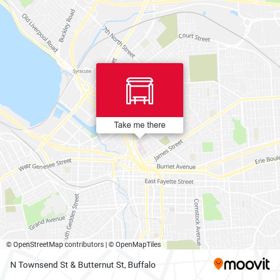 N Townsend St & Butternut St map