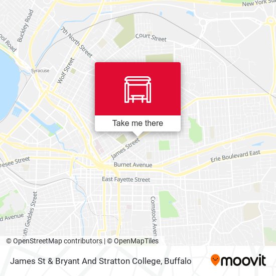 James St & Bryant And Stratton College map