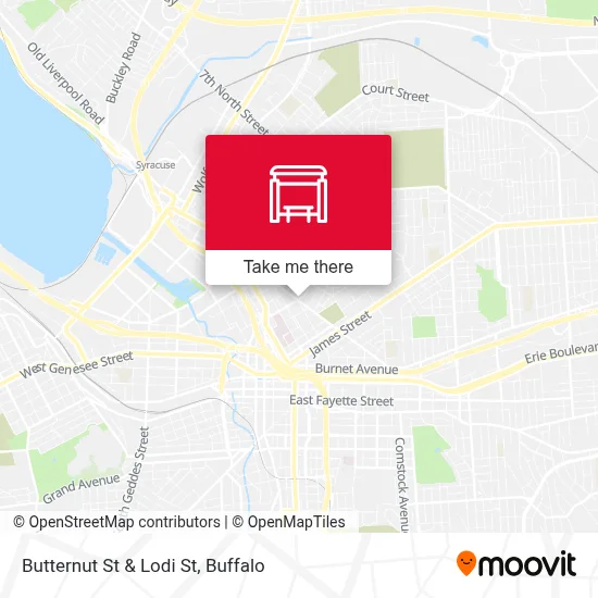 Butternut St & Lodi St map