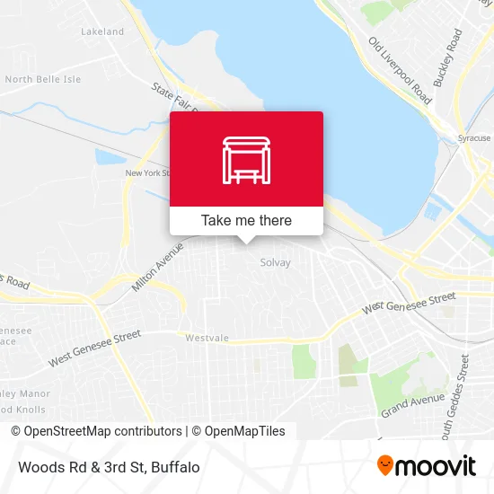 Woods Rd & 3rd St map