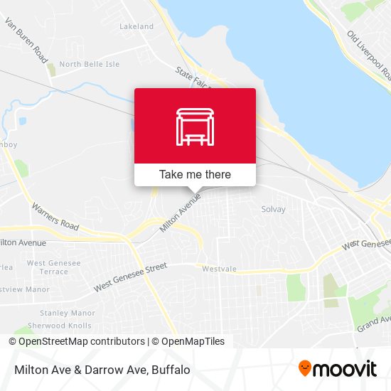 Milton Ave & Darrow Ave map