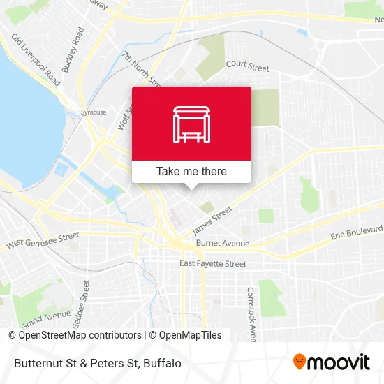Butternut St & Peters St map