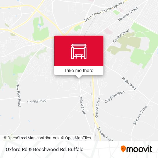 Oxford Rd & Beechwood Rd map