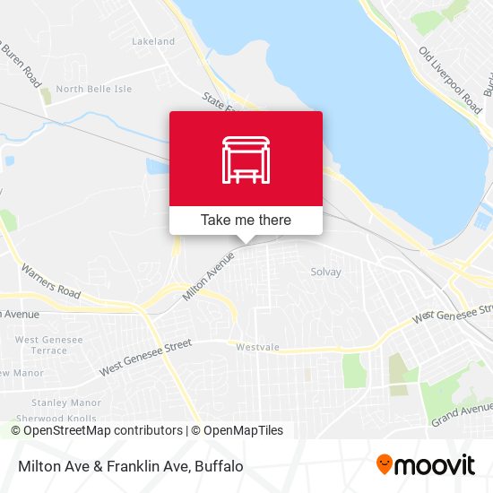 Milton Ave & Franklin Ave map