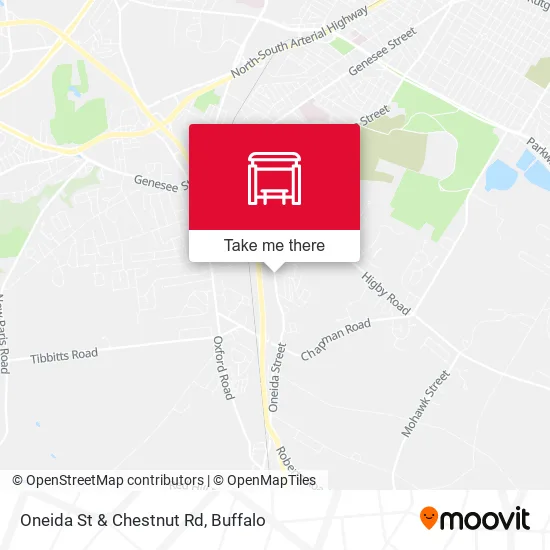 Oneida St & Chestnut Rd map
