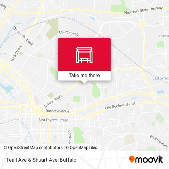 Teall Ave & Shuart Ave map