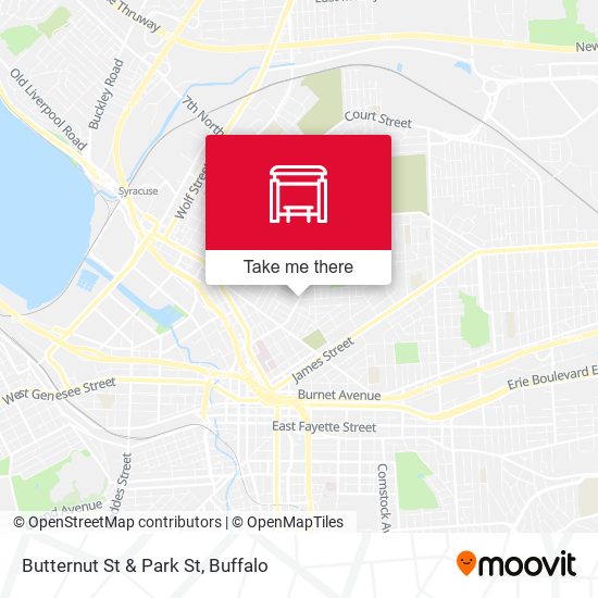 Butternut St & Park St map