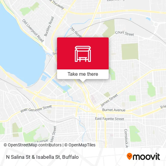 N Salina St & Isabella St map