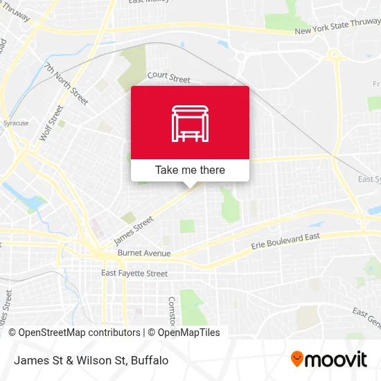 James St & Wilson St map