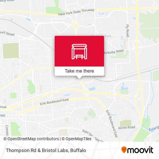 Thompson Rd & Bristol Labs map