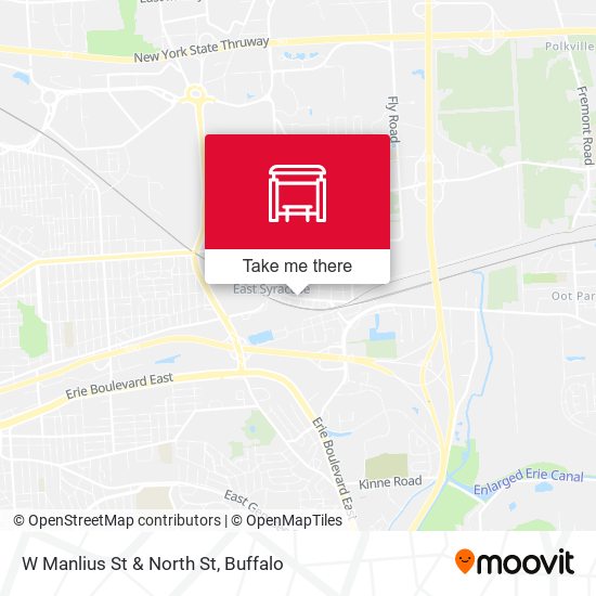 W Manlius St & North St map