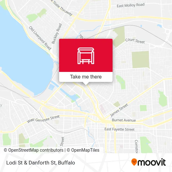 Lodi St & Danforth St map
