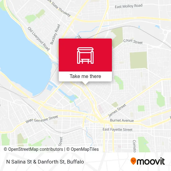 N Salina St & Danforth St map