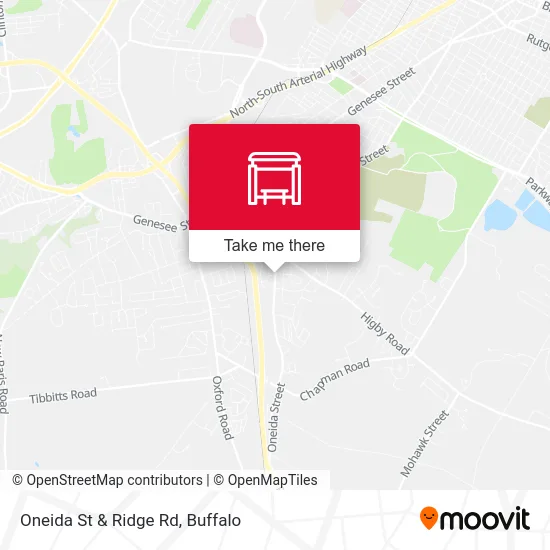 Oneida St & Ridge Rd map