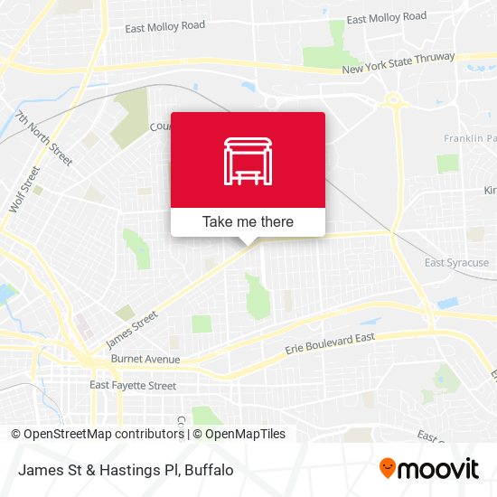 James St & Hastings Pl map