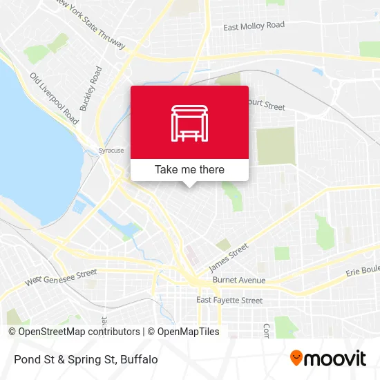 Pond St & Spring St map