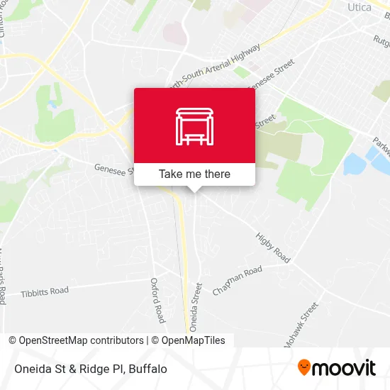 Oneida St & Ridge Pl map
