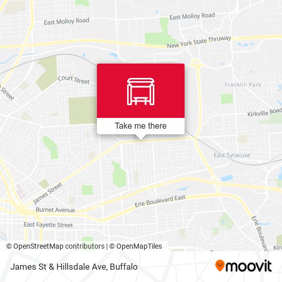 James St & Hillsdale Ave map
