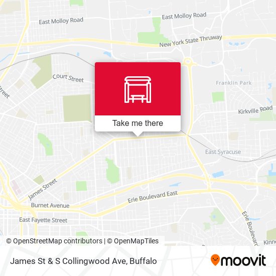 James St & S Collingwood Ave map