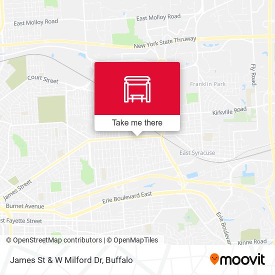 James St & W Milford Dr map