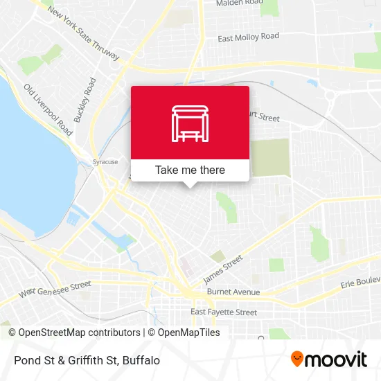 Pond St & Griffith St map