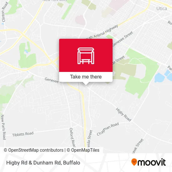 Higby Rd & Dunham Rd map